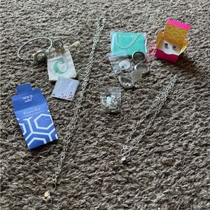 Large bundle of origami owl style jewelry.